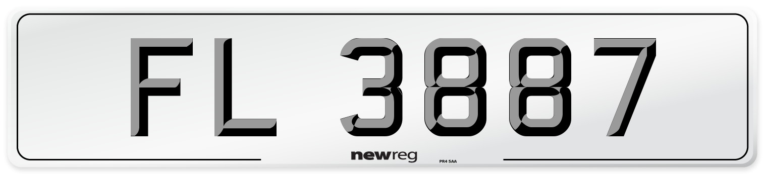 FL 3887 Number Plate from New Reg